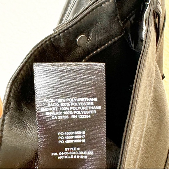 Aritzia Wilfred Black Faux Leather The Melina Pants - Picture 7 of 7